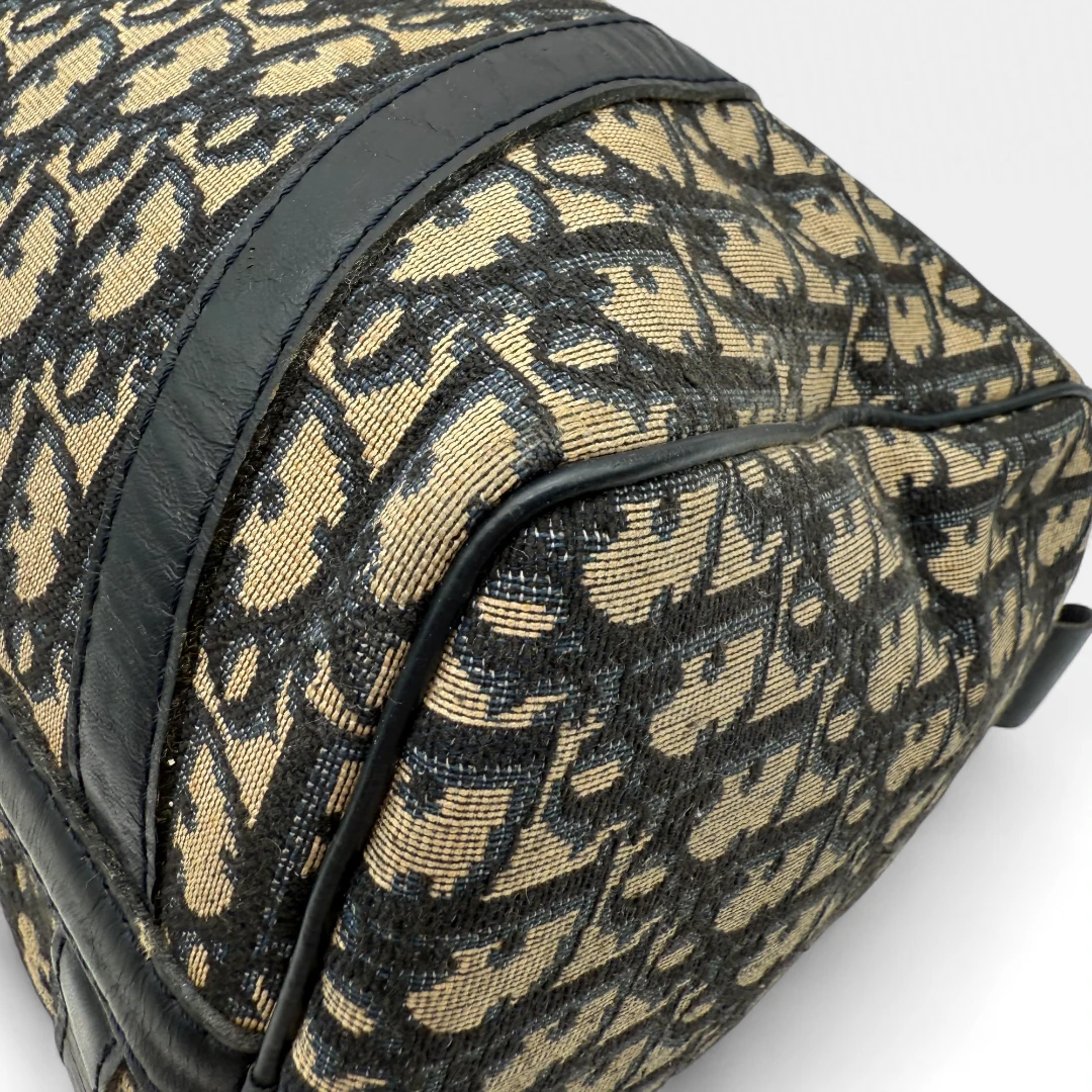 Dior handbag Boston Bag 30 monogram beige & blue