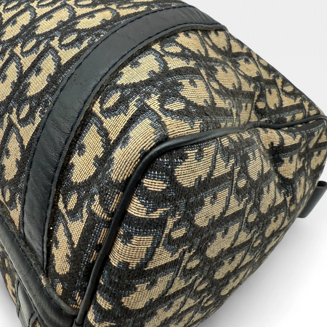 Dior handbag Boston Bag 30 monogram beige & blue