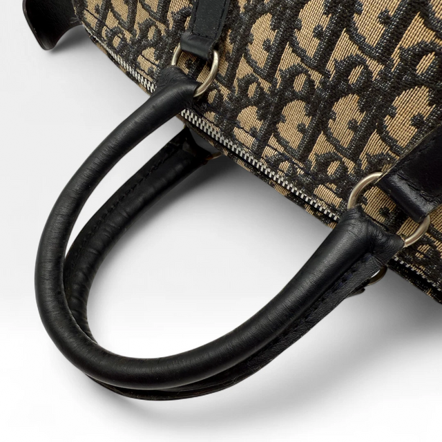 Dior handbag Boston Bag 30 monogram beige & blue