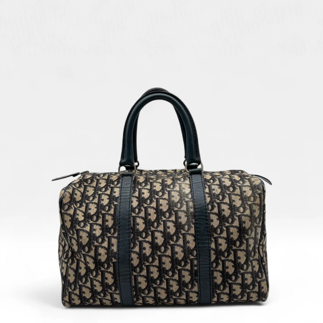Dior handbag Boston Bag 30 monogram beige &amp; blue