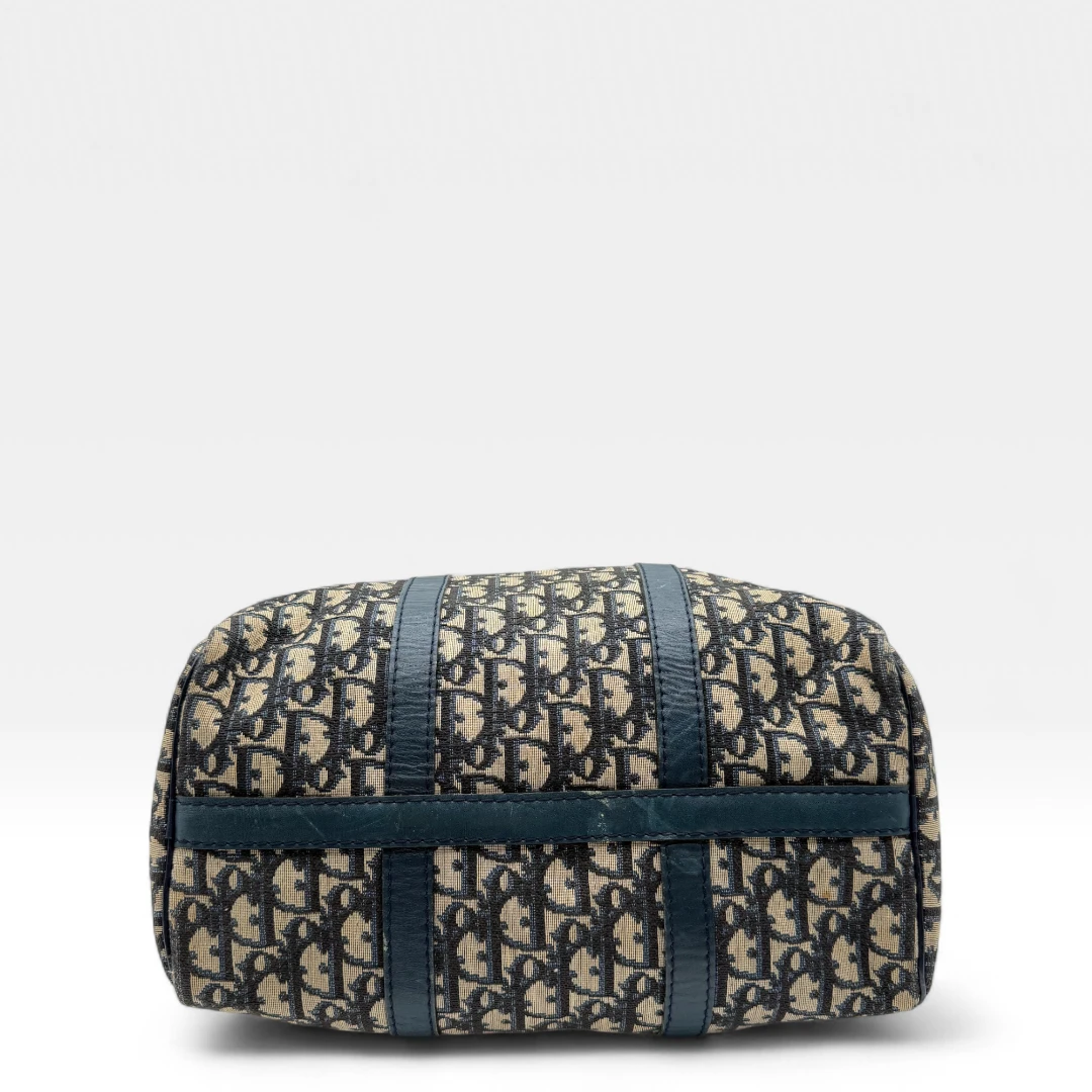 Dior handbag Boston Bag 30 monogram beige & blue