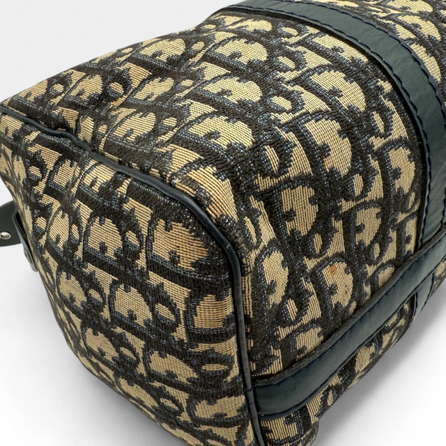 Dior handbag Boston Bag 30 monogram beige & blue