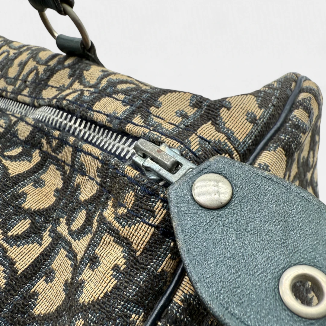 Dior handbag Boston Bag 30 monogram beige & blue