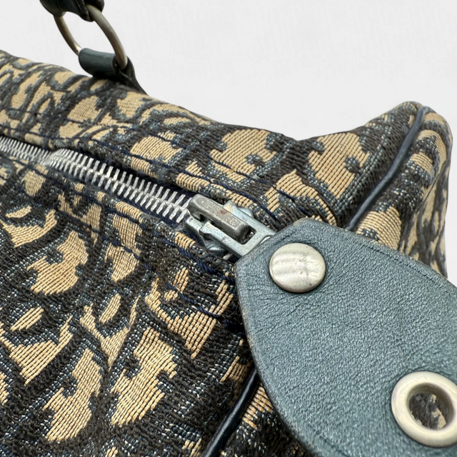 Dior handbag Boston Bag 30 monogram beige & blue