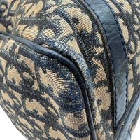 Dior Handtasche Boston 30 vintage monogram beige & blau – Ecken im Detail