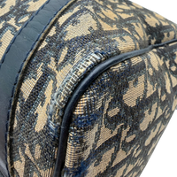 Dior Handtasche Boston 30 vintage monogram beige & blau – Ecken im Detail