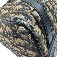 Dior Handtasche Boston 30 vintage monogram beige & blau – Ecken im Detail