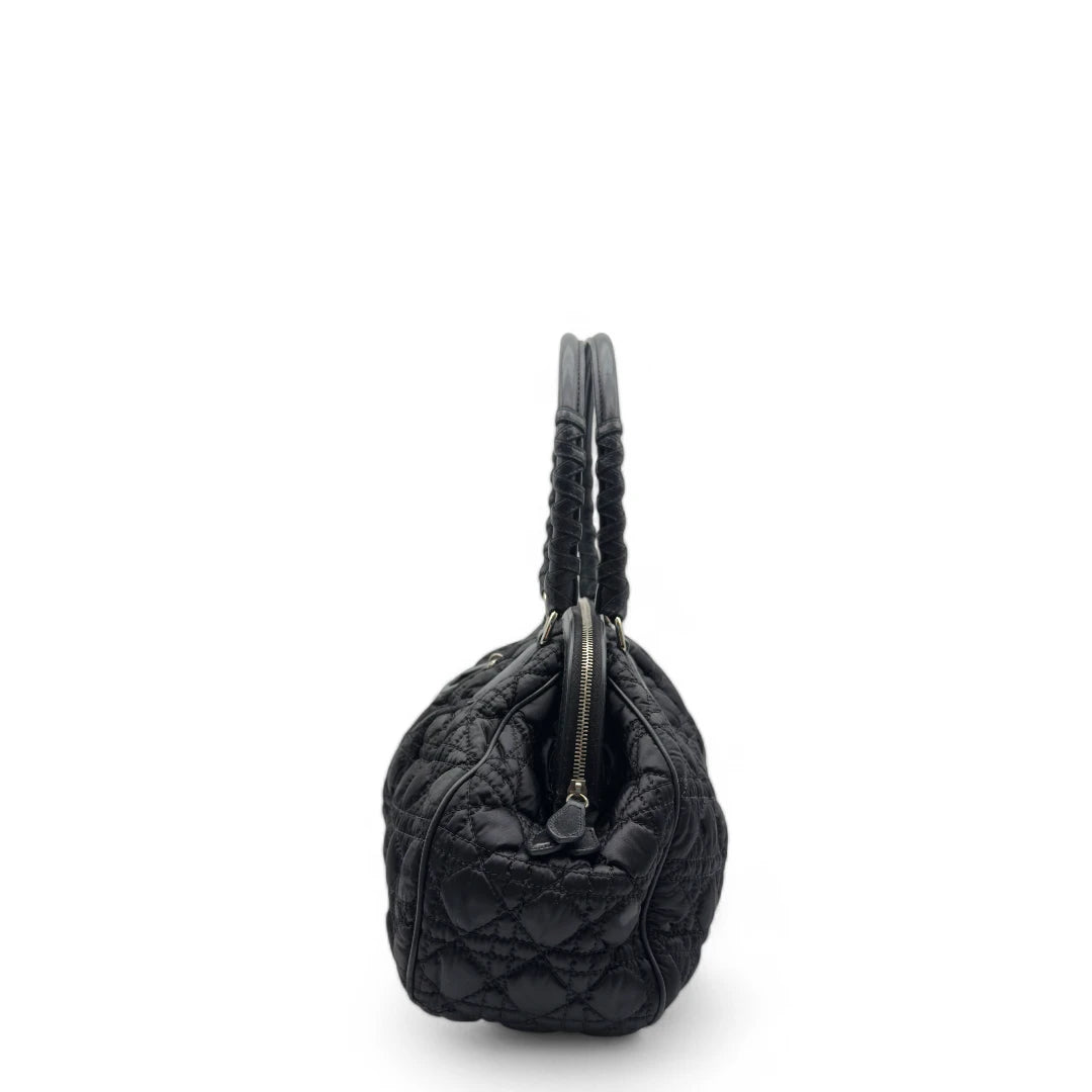 Dior Handtasche Cannage Lovely aus Nylon schwarz