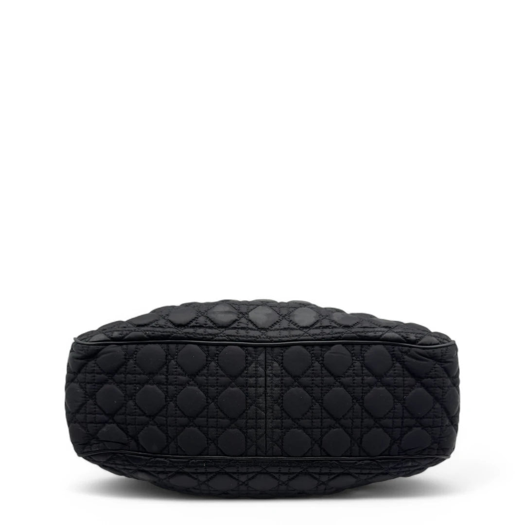 Dior Handtasche Cannage Lovely aus Nylon schwarz