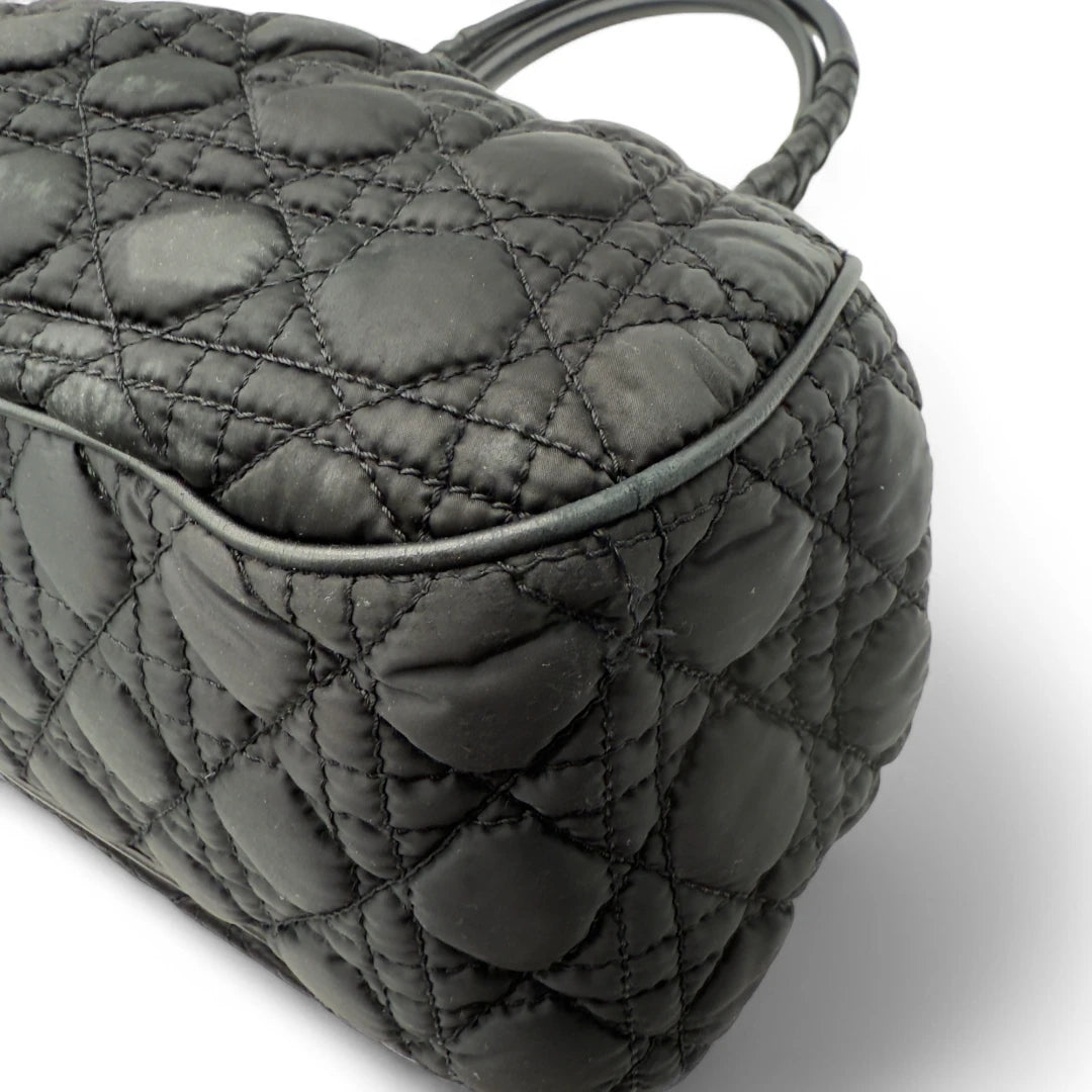 Dior Handtasche Cannage Lovely aus Nylon schwarz