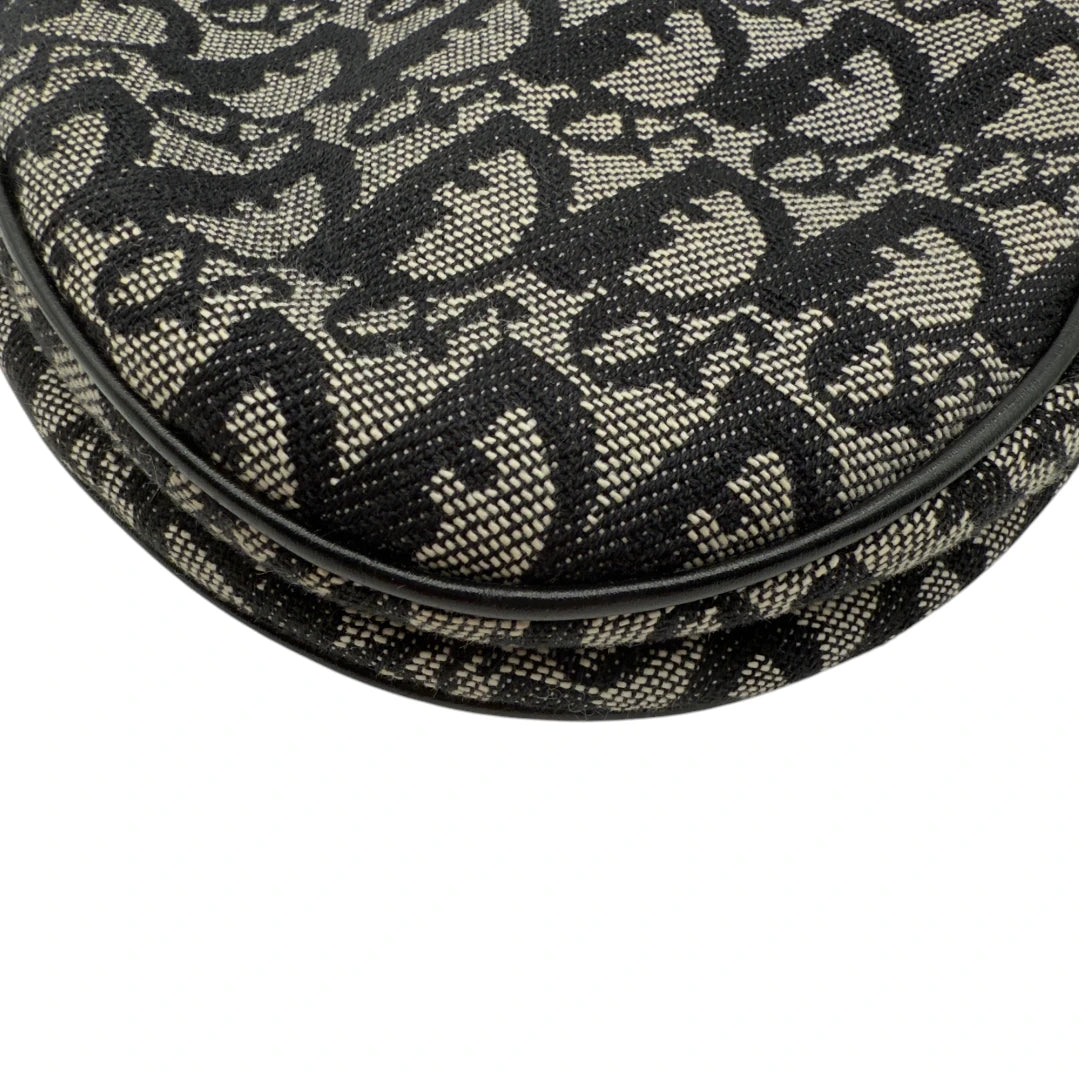 Dior Handtasche Saddle Bag Oblique Jacquard grau & schwarz
