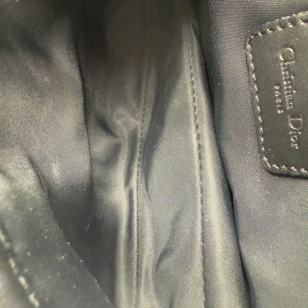 Dior Handtasche Saddle Bag Oblique Jacquard grau & schwarz