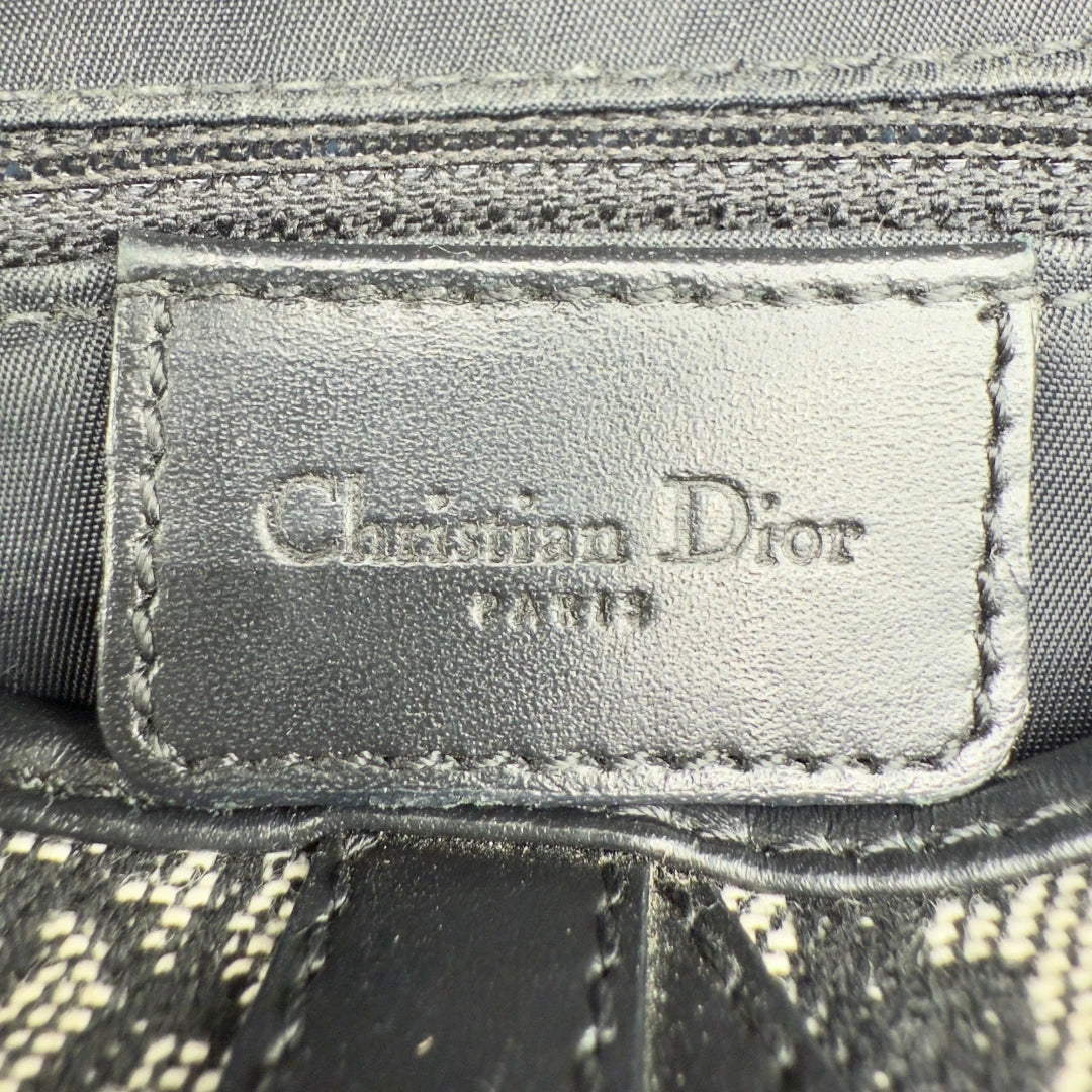 Dior Handtasche Saddle Bag Oblique Jacquard grau & schwarz