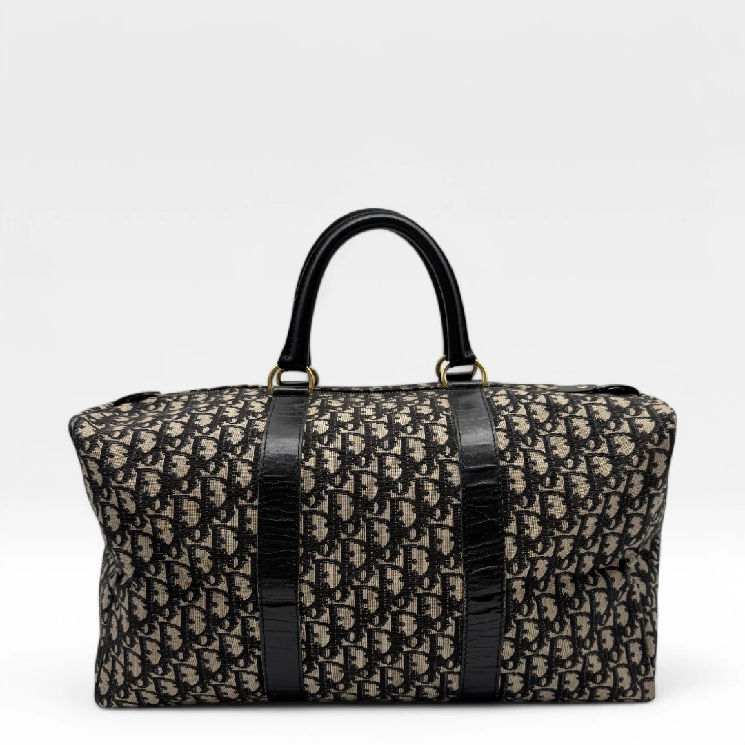 Dior Reisetasche 50 vintage monogram beige & blau