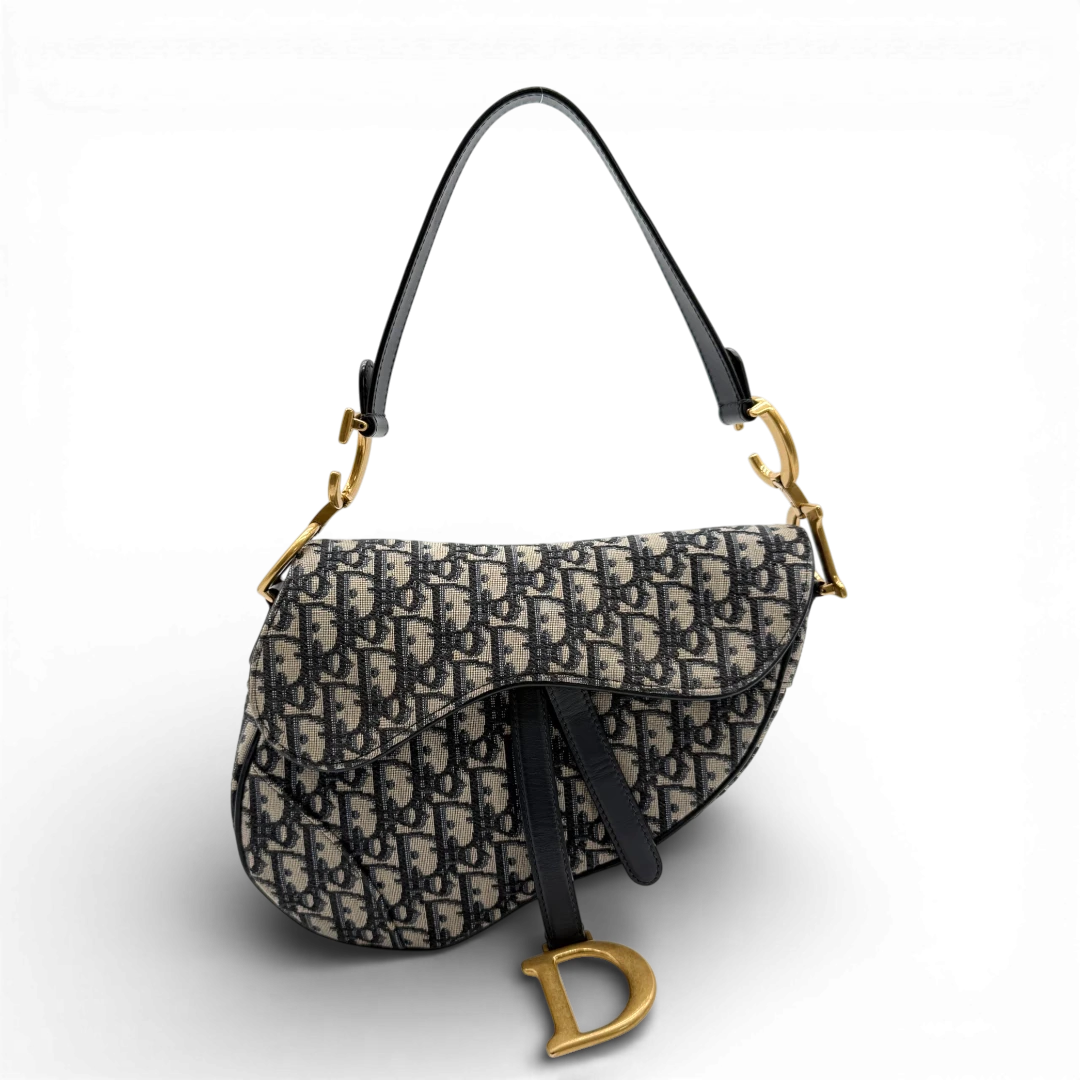 Dior Schultertasche Saddle bag Oblique Jacquard