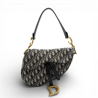 Dior Schultertasche Saddle bag Oblique Jacquard