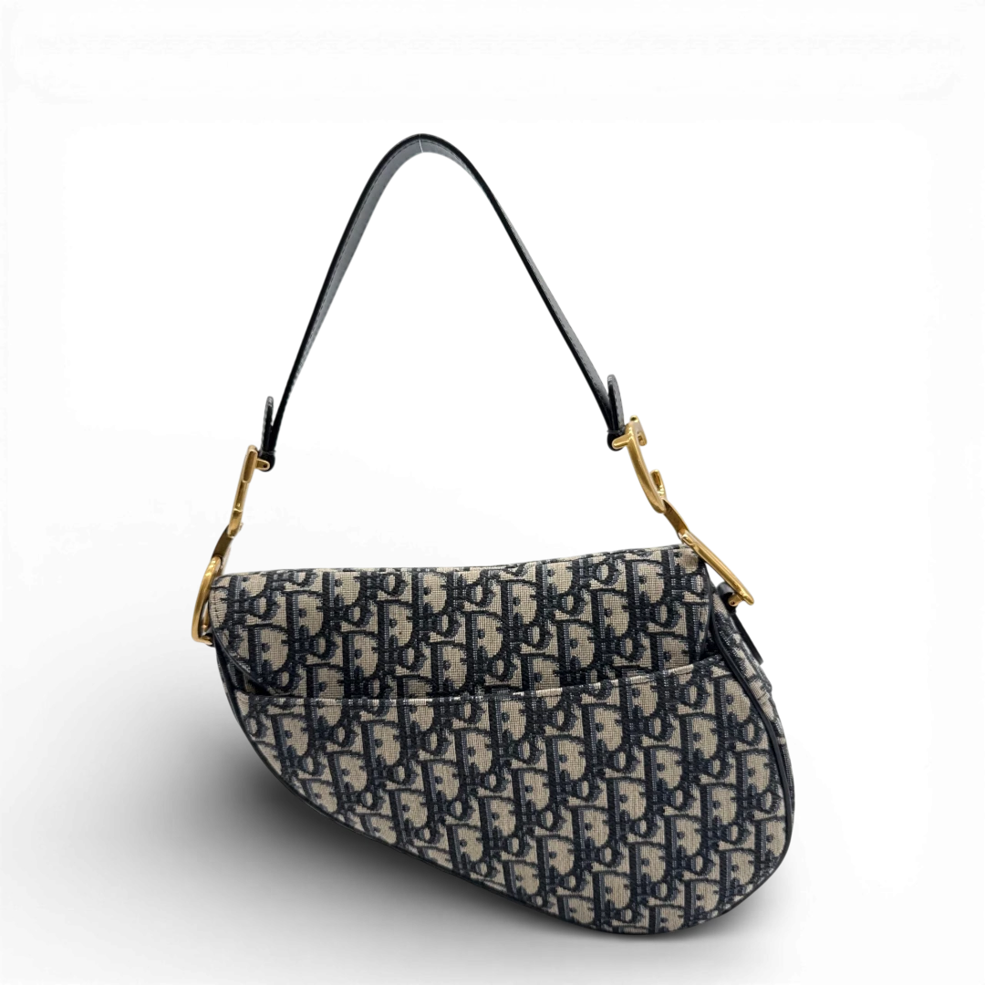 Dior Schultertasche Saddle bag Oblique Jacquard