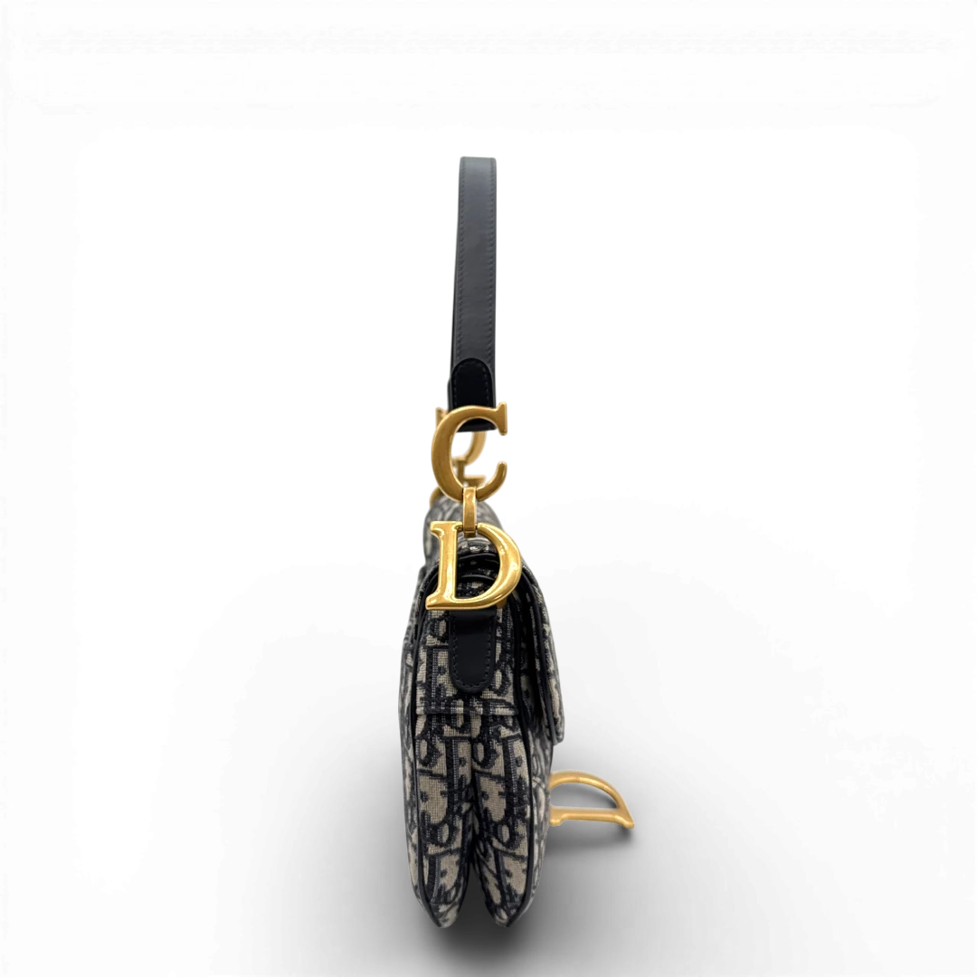 Dior Schultertasche Saddle bag Oblique Jacquard