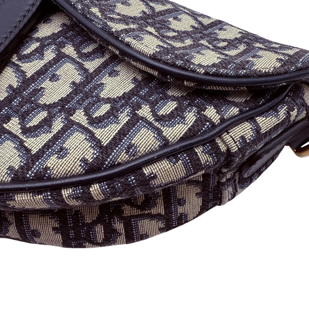 Dior Schultertasche Saddle bag Oblique Jacquard