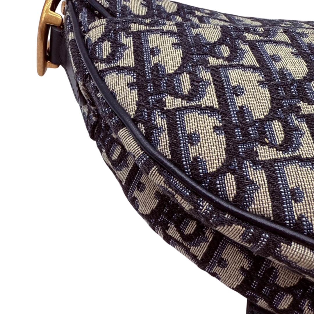 Dior Schultertasche Saddle bag Oblique Jacquard