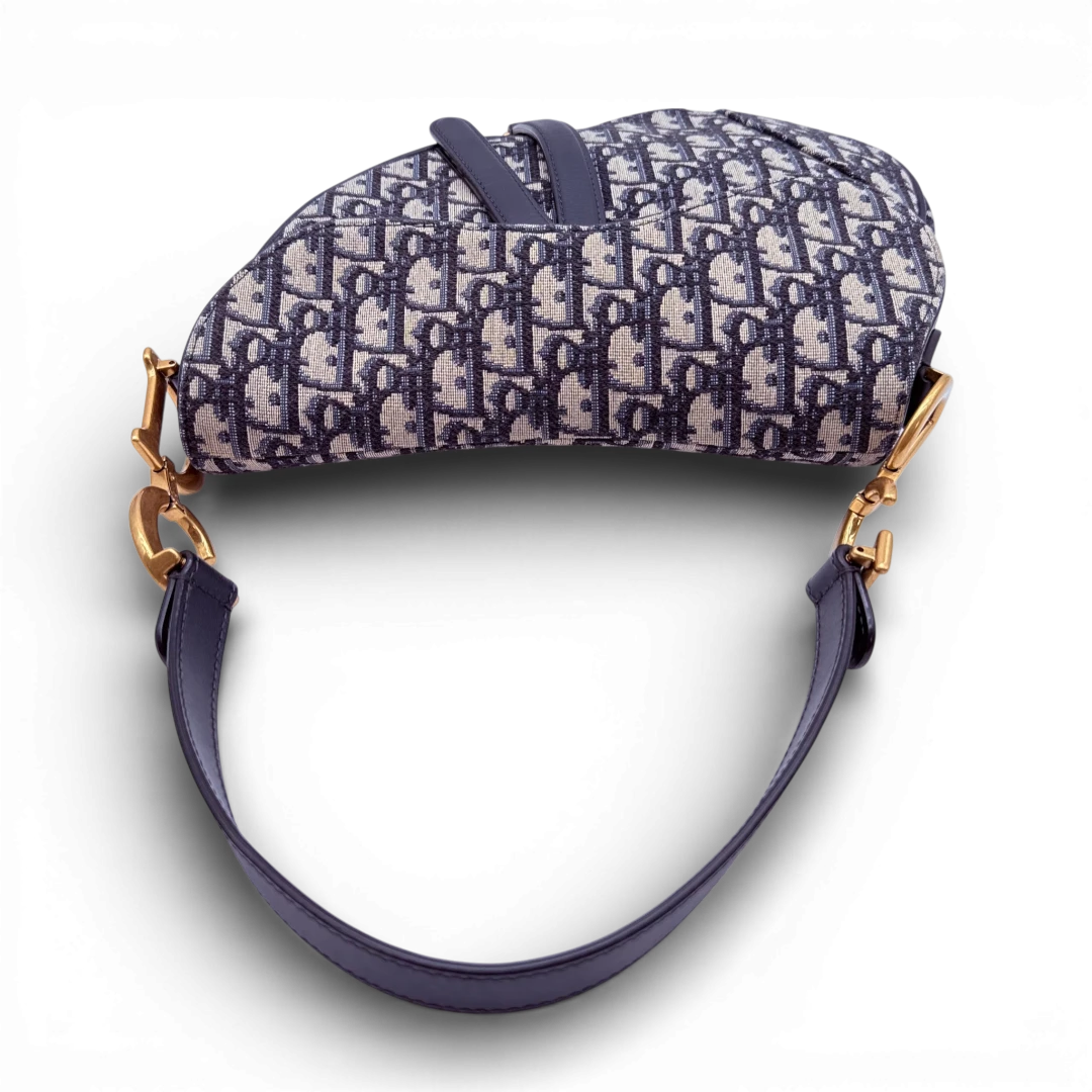 Dior Schultertasche Saddle bag Oblique Jacquard