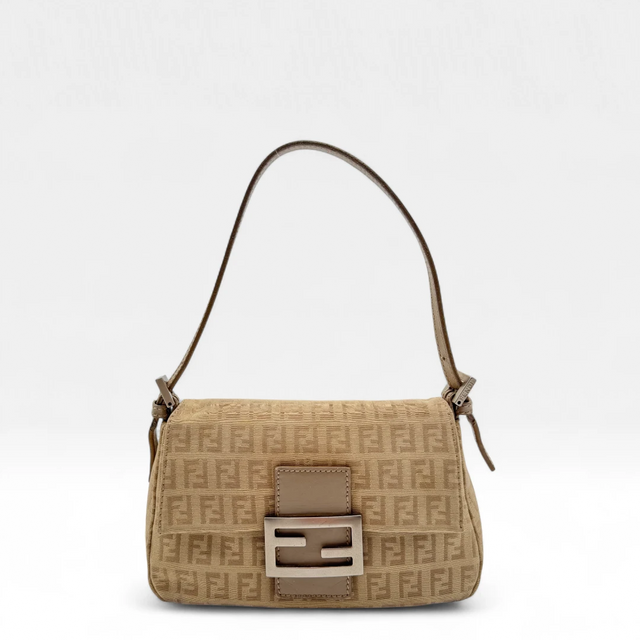 Fendi Handtasche Mini Mamma Baguette khaki & beige