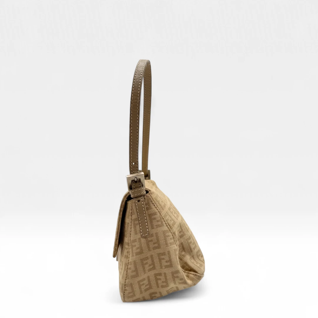 Fendi Handtasche Mini Mamma Baguette khaki & beige