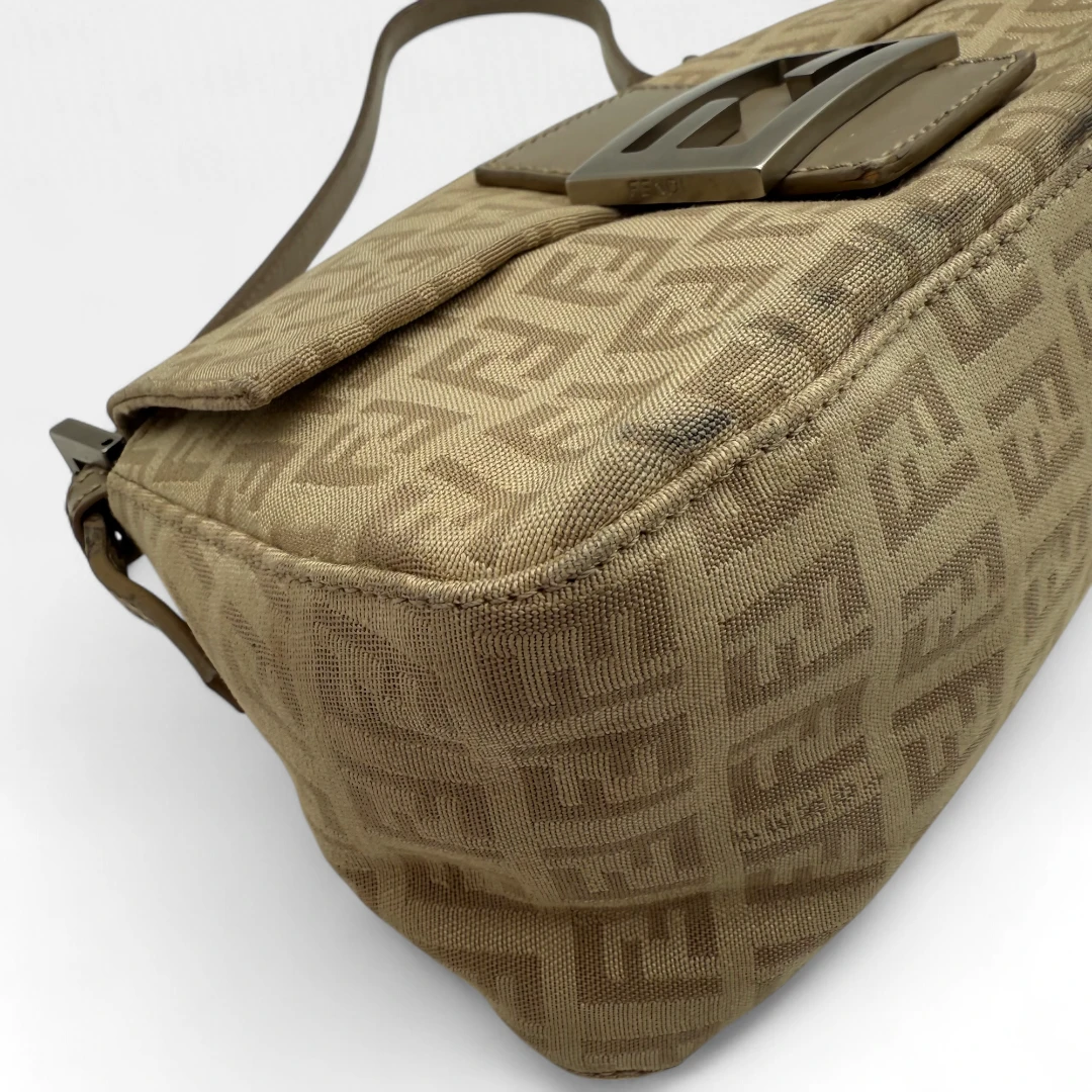 Fendi Handtasche Mini Mamma Baguette khaki & beige