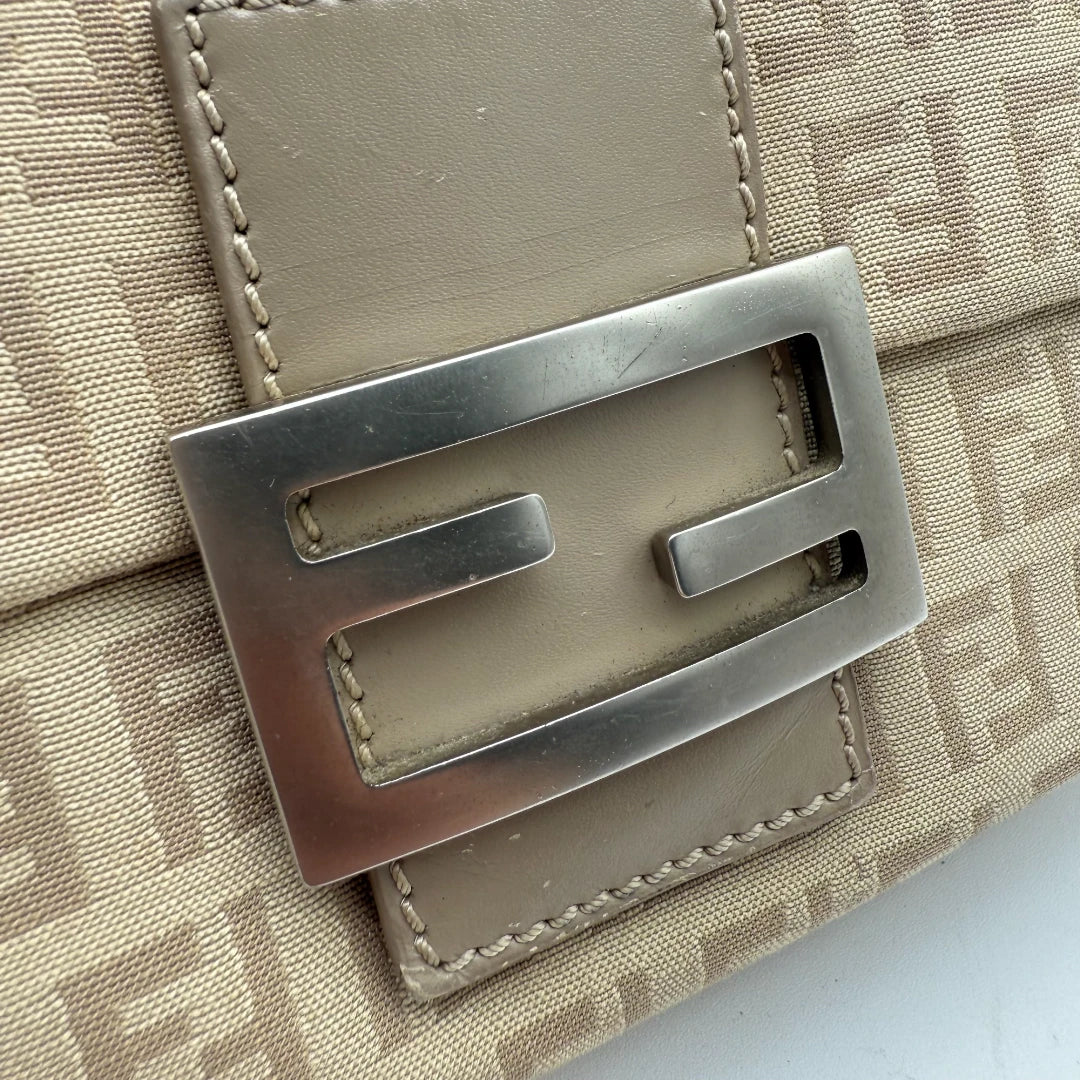 Fendi Handtasche Mini Mamma Baguette khaki & beige