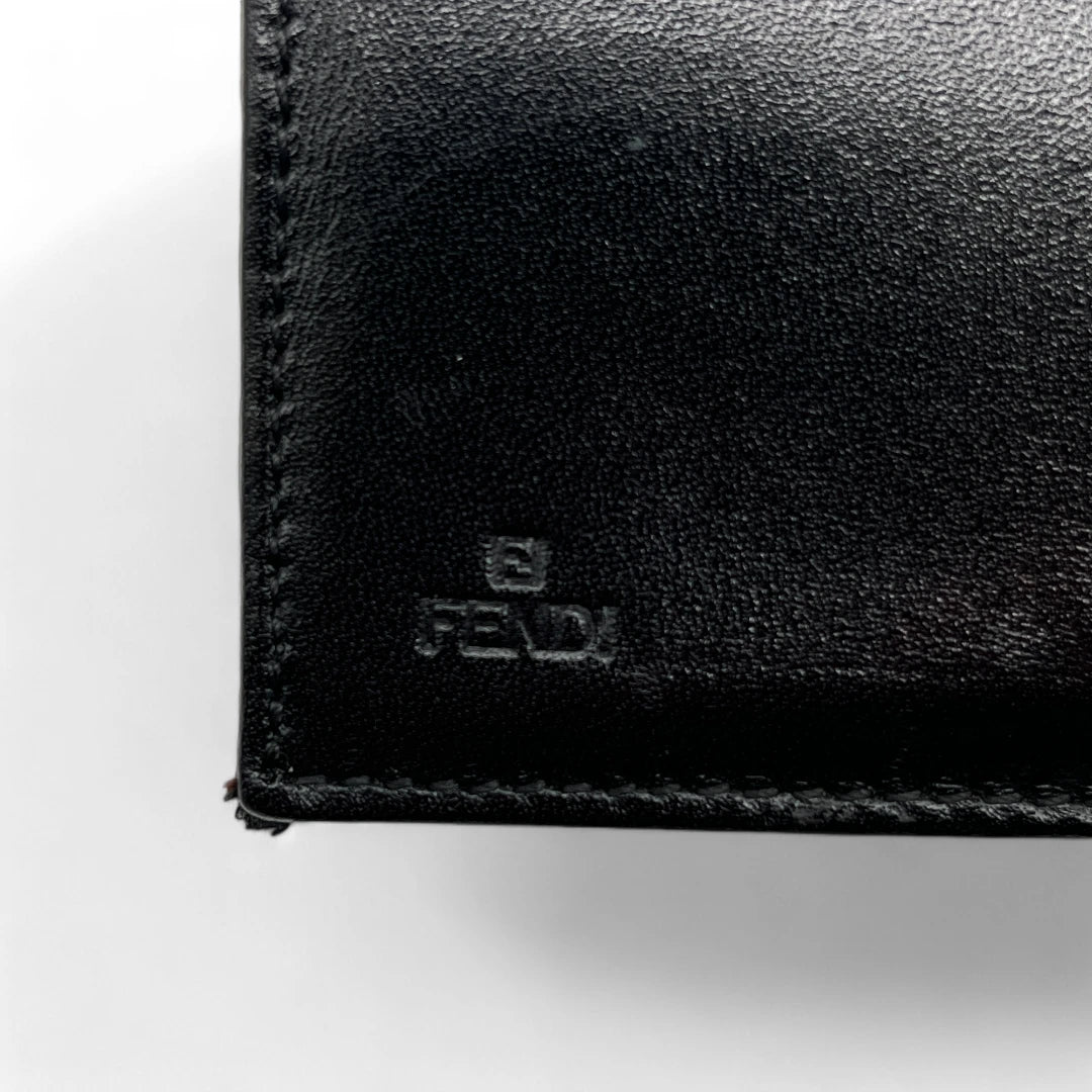 Fendi Geldbeutel Zucca braune Lederdetails monogram braun
