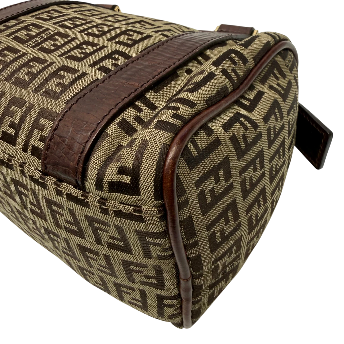 Fendi Handtasche Boston 20 mini Forever Bauletto braun