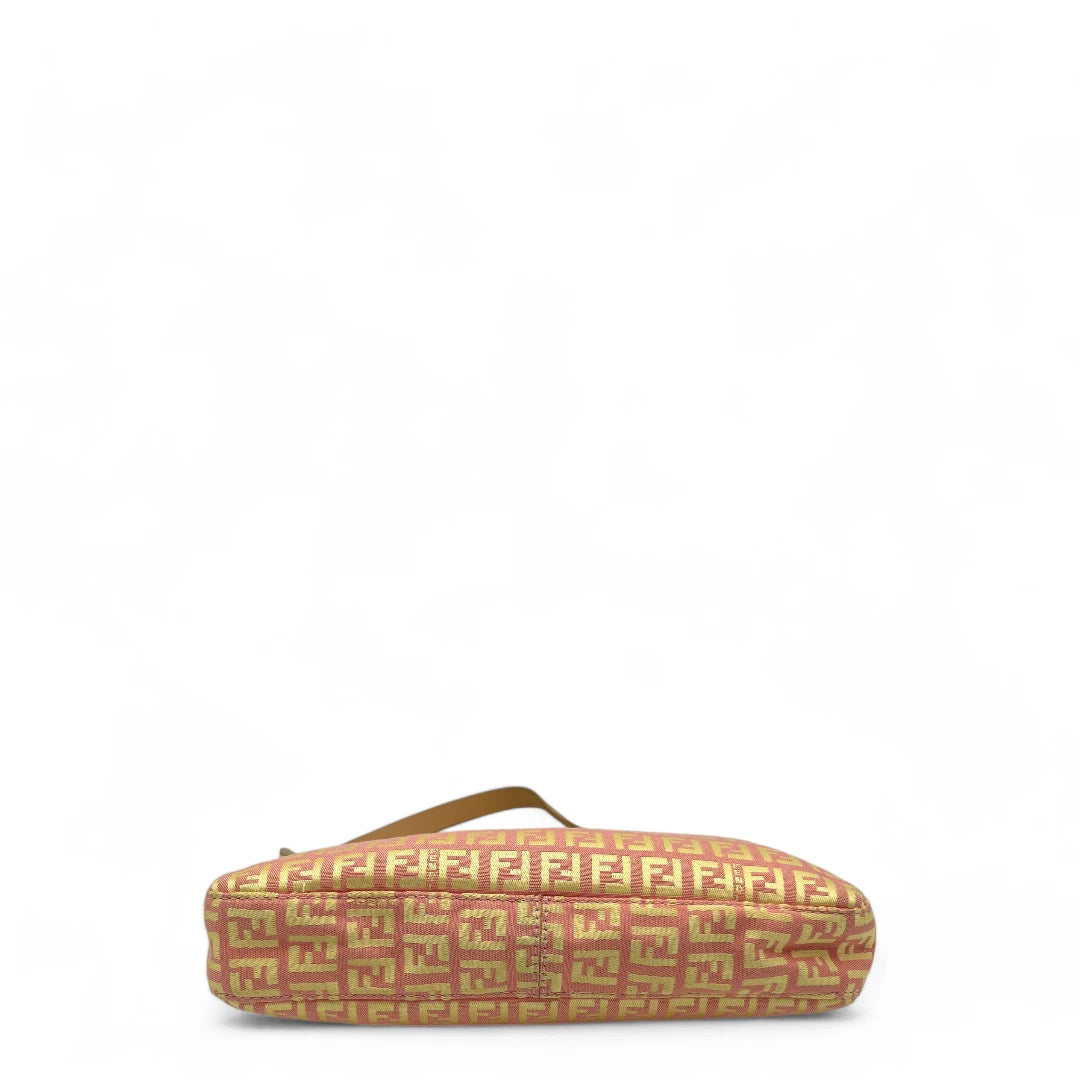 Fendi handbag / pochette in zucchino pattern pink