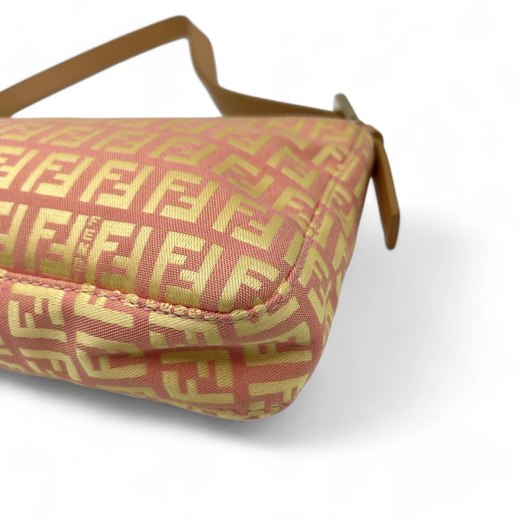 Fendi handbag / pochette in zucchino pattern pink