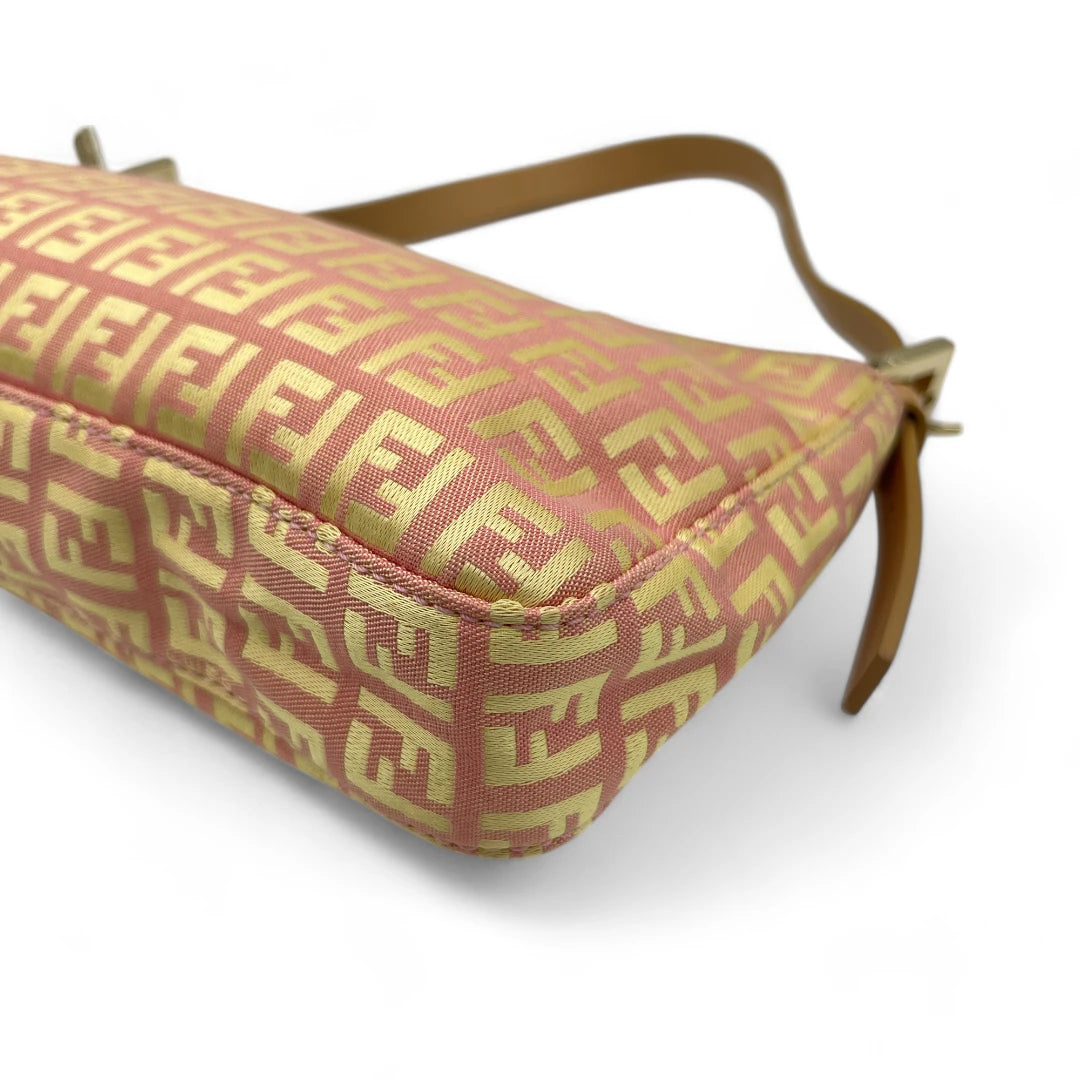Fendi handbag / pochette in zucchino pattern pink