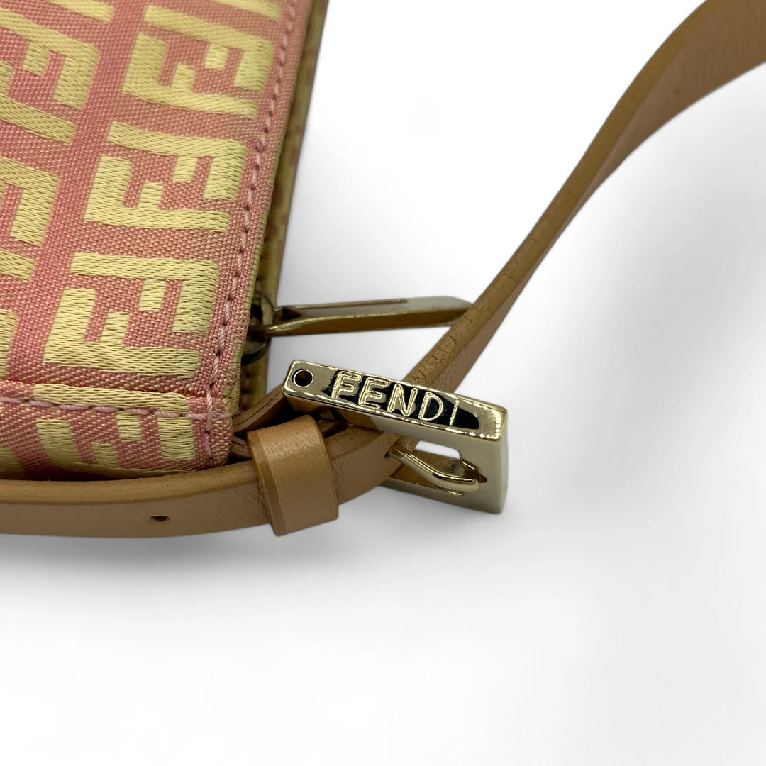 Fendi handbag / pochette in zucchino pattern pink