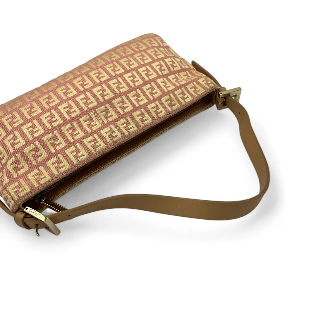 Fendi handbag / pochette in zucchino pattern pink
