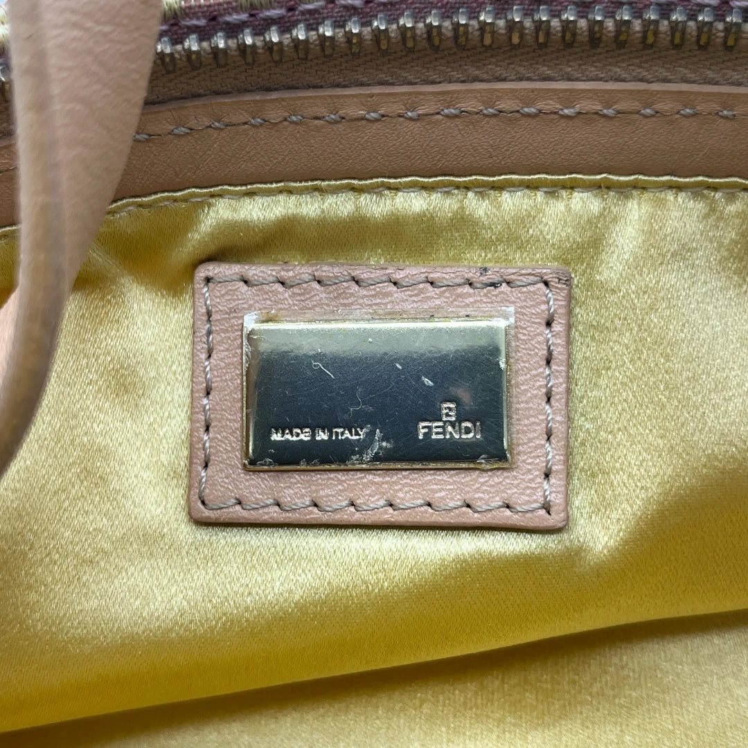 Fendi handbag / pochette in zucchino pattern pink