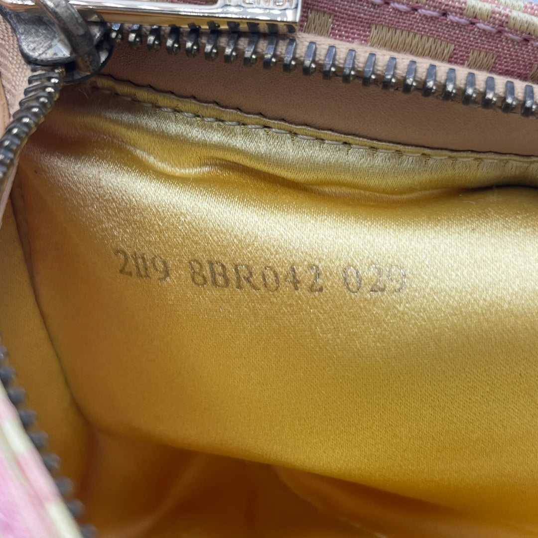 Fendi handbag / pochette in zucchino pattern pink
