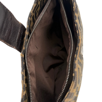 Fendi Schultertasche Hobo Zucca braun – Innenansicht