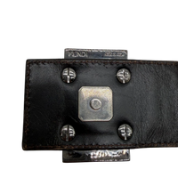 Fendi Schultertasche Hobo Zucca braun – Prägung im Detail