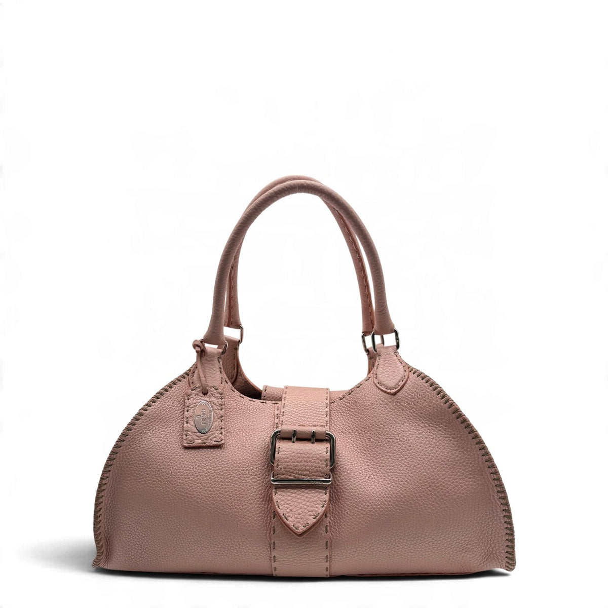 Fendi Schultertasche Selleria aus Leder rosa – Gesamtansicht