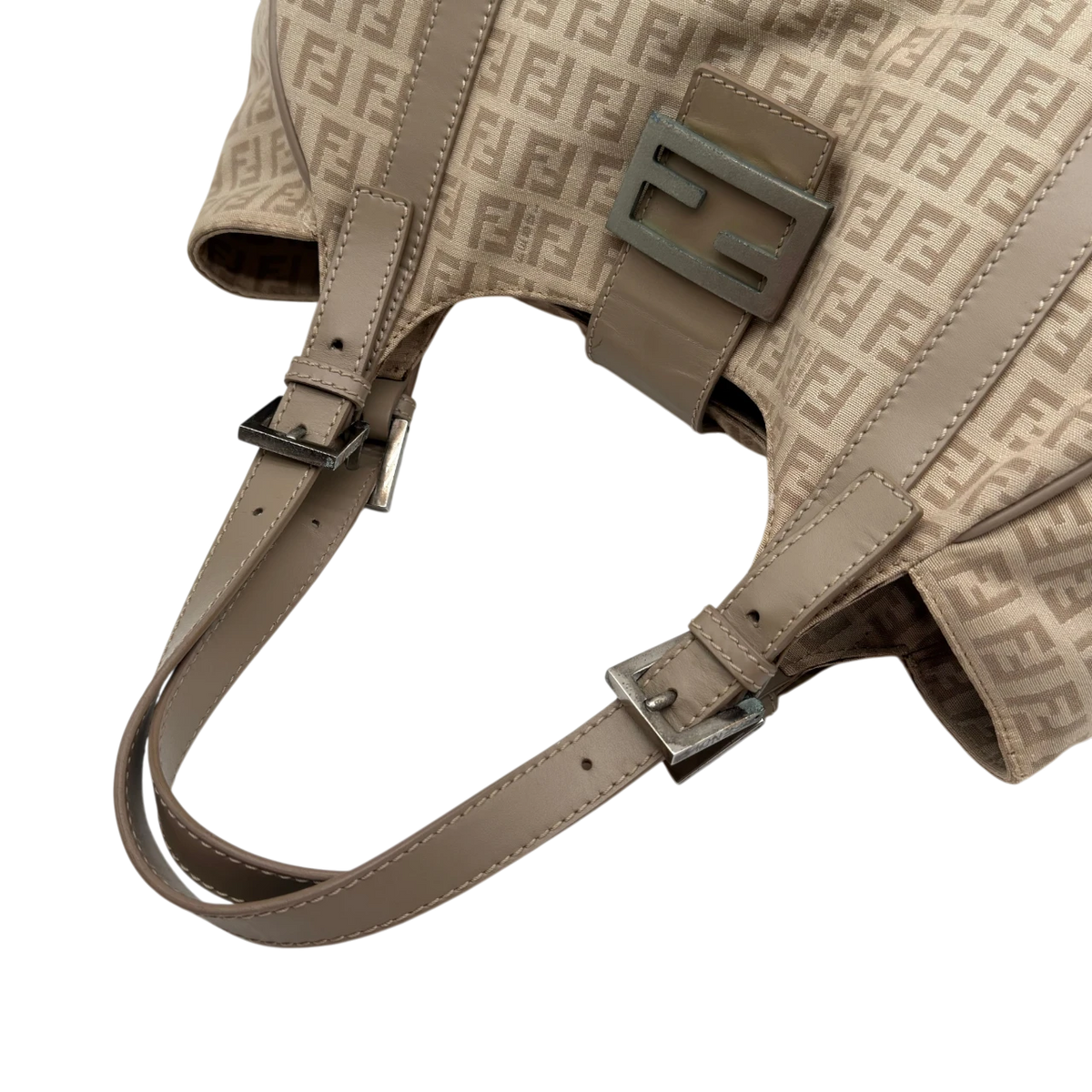 Fendi Schultertasche Zucchino Hobo beige