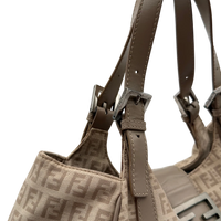 Fendi Schultertasche Zucchino Hobo beige
