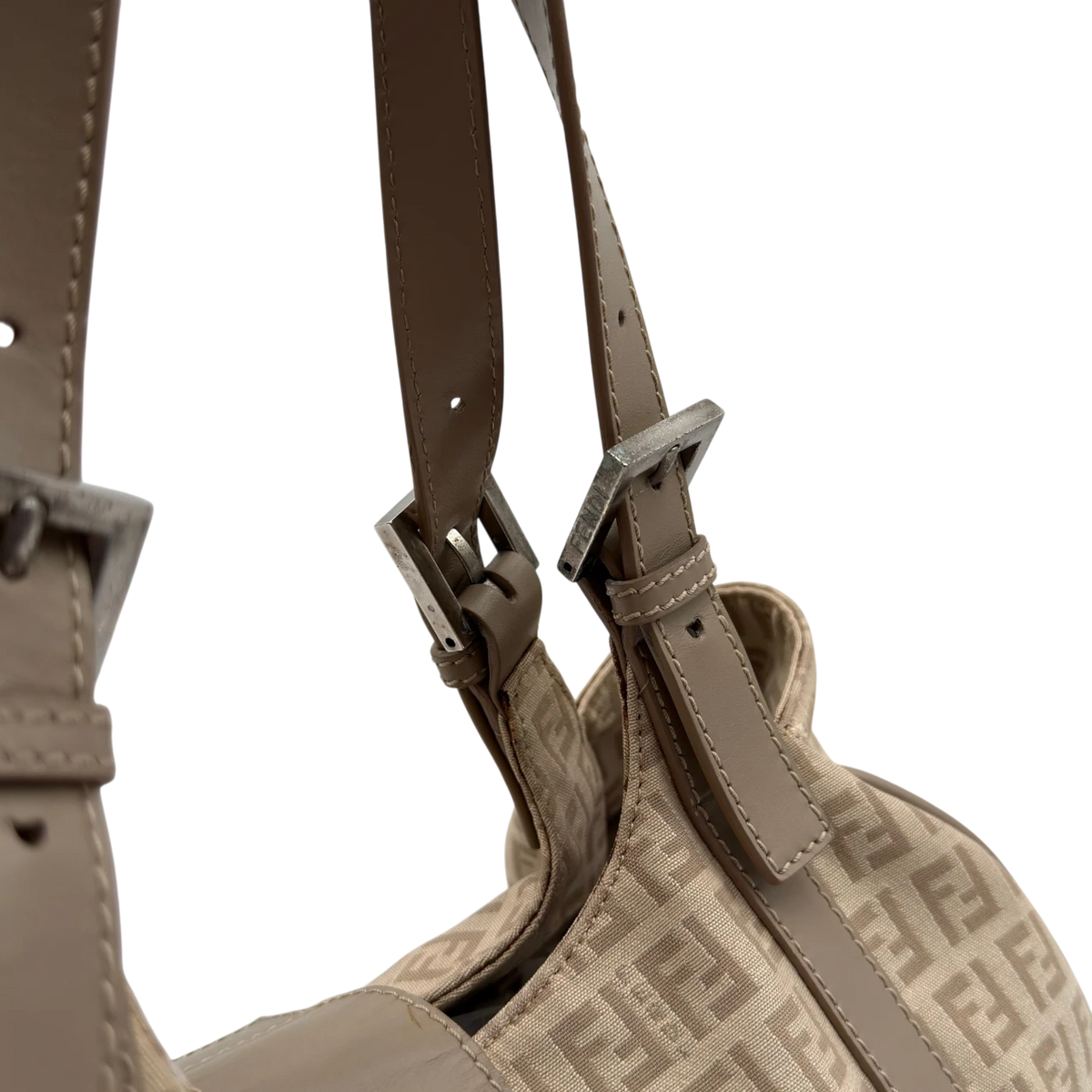 Fendi Schultertasche Zucchino Hobo beige
