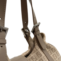 Fendi Schultertasche Zucchino Hobo beige