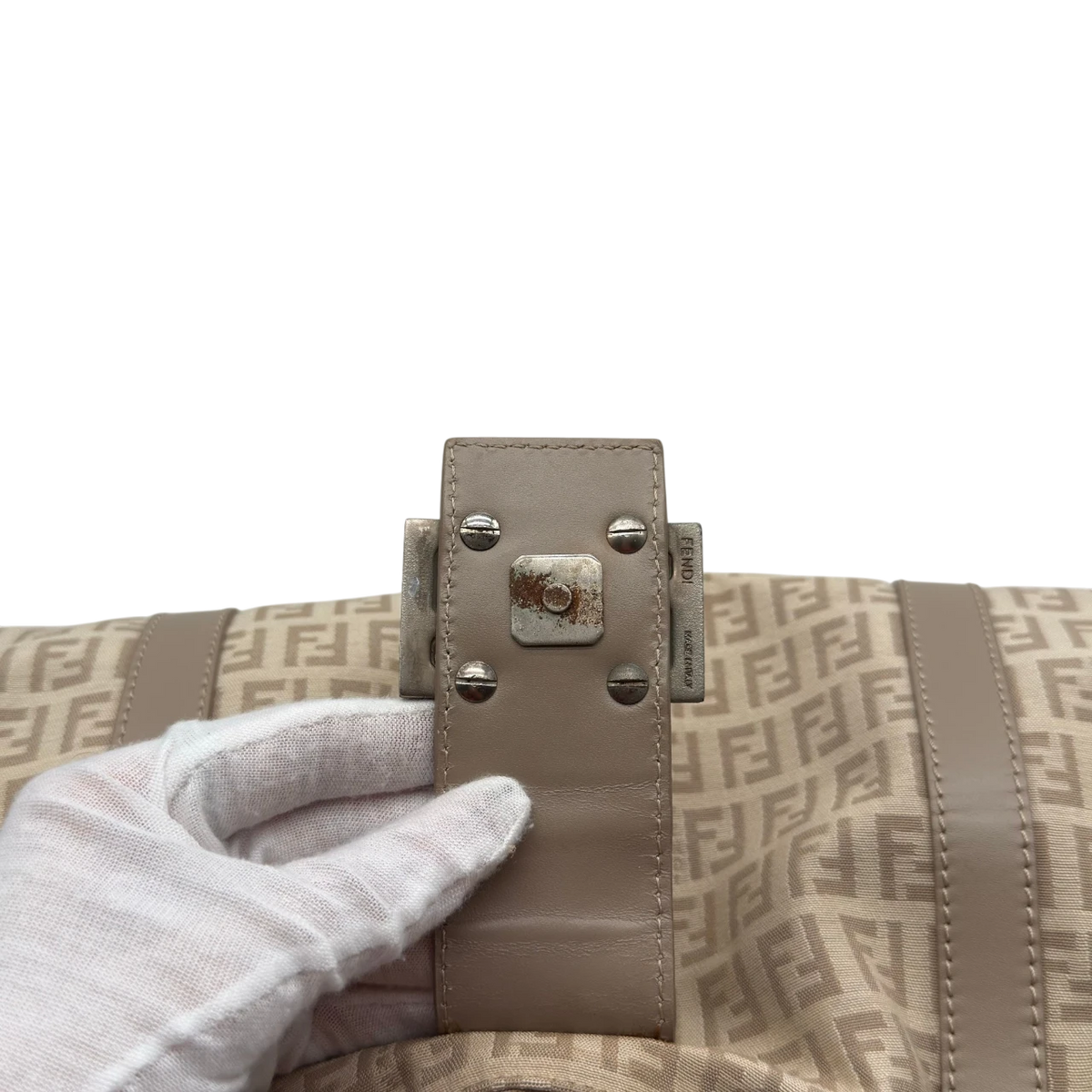 Fendi Schultertasche Zucchino Hobo beige