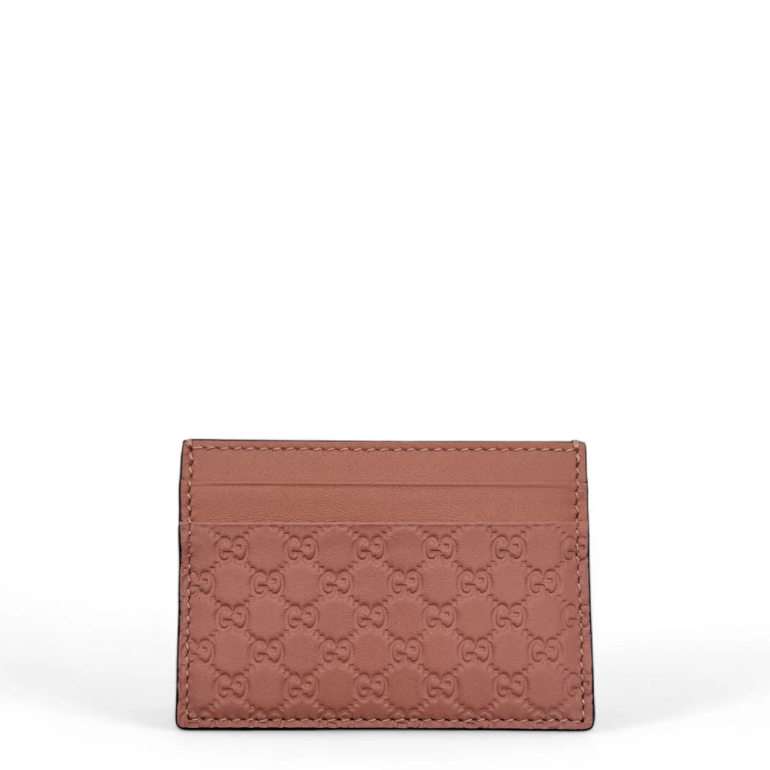 Gucci Cardholder / Card holder made of leather monogram pink