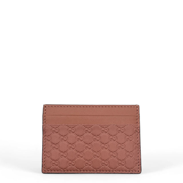 Gucci Cardholder / Card holder made of leather monogram pink