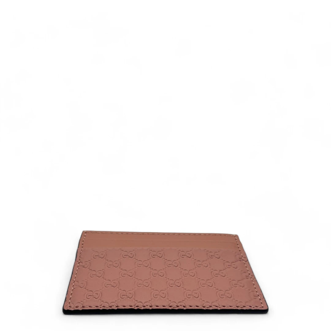 Gucci Cardholder / Card holder made of leather monogram pink