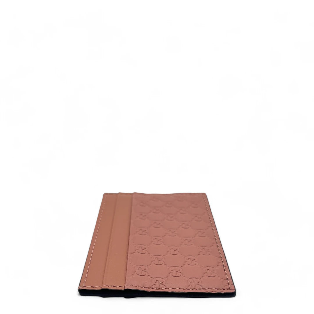 Gucci Cardholder / Card holder made of leather monogram pink